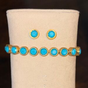 Gold and Turquoise Jewelry Set